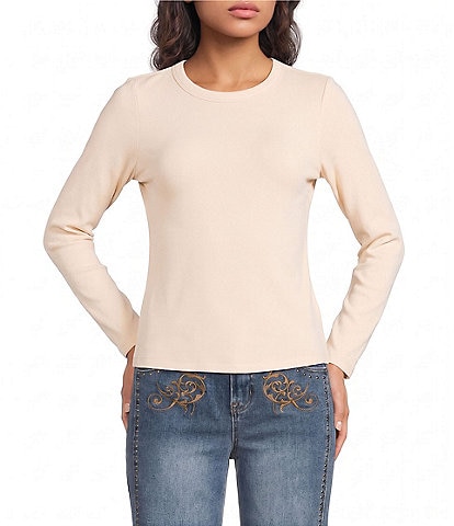 City Blues Knit Crew Neck Long Sleeve Top