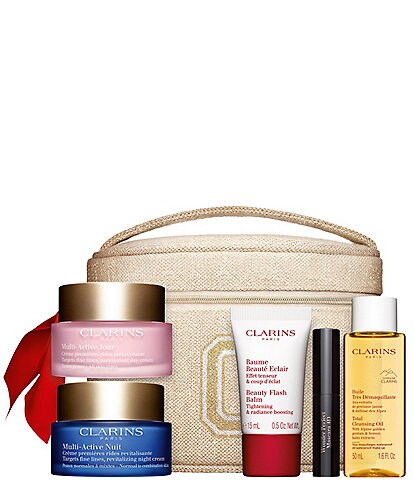 Clarins Multi-Active Luxury Skincare Set for Glowing Skin