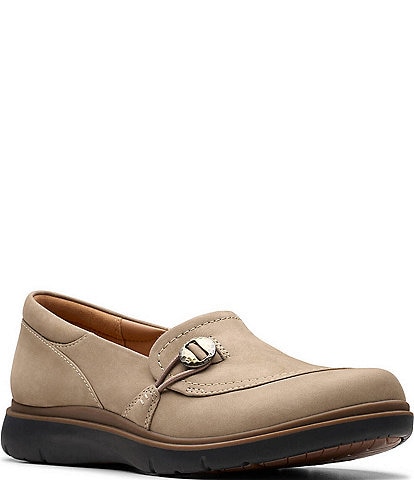 Clarks Artisan Certina Ease Nubuck Suede Slip Ons