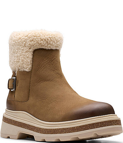 Clarks Artisan Hencroft Madi Waterrpoof  Nubuck Suede Warm Lined Booties