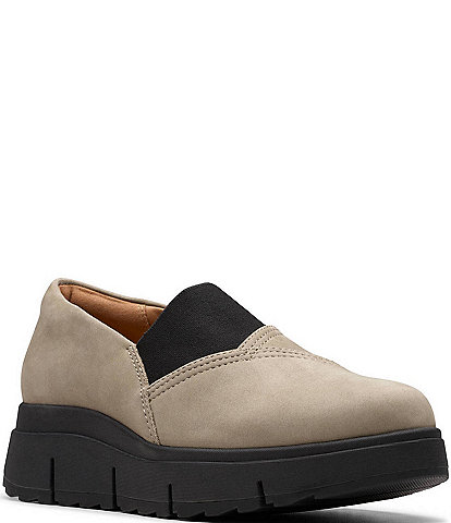 Clarks Artisan Loriini West Nubuck Suede Wedge Loafers