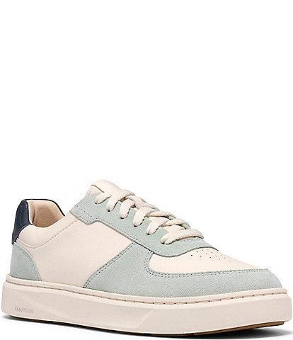 Clarks Code C Court Suede and Leather Lace Up Sneakers