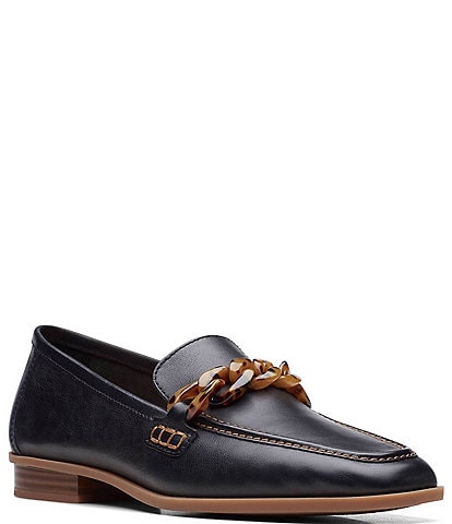 Clarks Artisan Sarafyna Iris Leather Chain Loafers