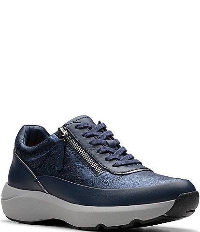 Clarks Signature Tivoli Side Zip Lace-Up Sneakers