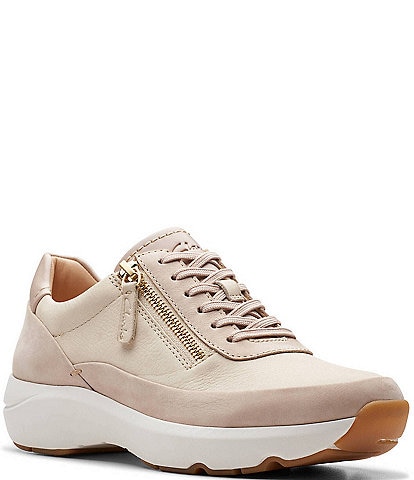Clarks Signature Tivoli Side Zip Lace-Up Sneakers