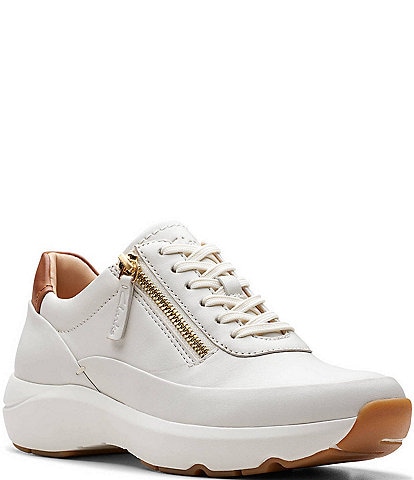 Clarks Signature Tivoli Side Zip Lace-Up Sneakers