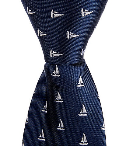Class Club 14#double; Sailboats Zipper Tie