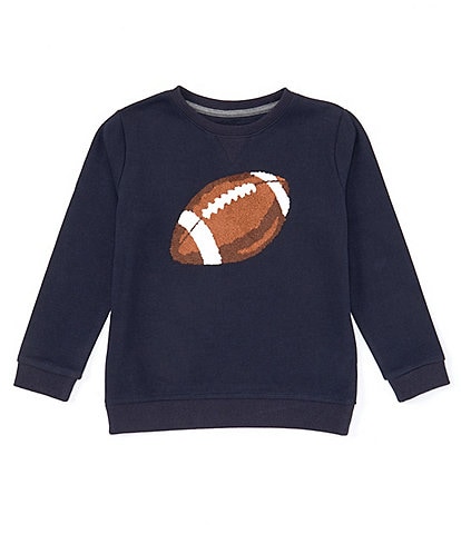 Class Club Adventure Wear Little Boys 2T-6 Long Sleeve Chenille Football Sweatshirt