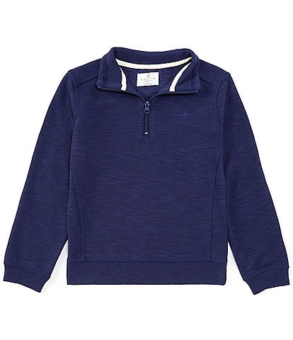 Class Club Big Boys 8-20 1/4 Zip Slub Pullover