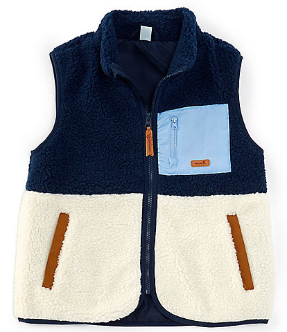 Class Club Big Boys 8-20 Color Blocked Sherpa Vest