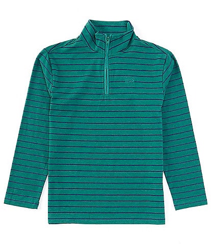 Class Club Big Boys 8-20 Long Sleeve 1/4 Zip Stripe Pullover