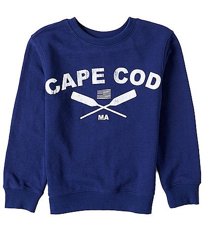 Class Club Big Boys 8-20 Long Sleeve Cape Cod Terry Crew Neck Sweatshirt