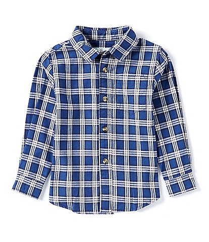 Class Club Big Boys 8-20 Long Sleeve Plaid Flannel Shirt