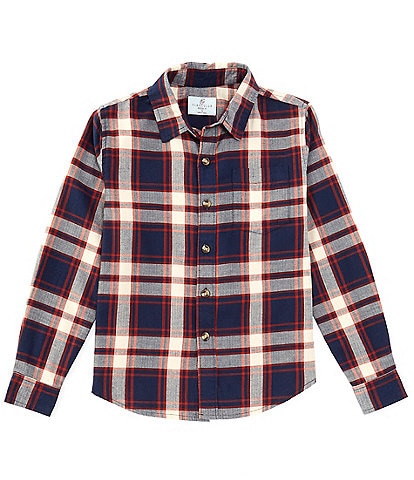 Class Club Big Boys 8-20 Long Sleeve Plaid Sport Shirt