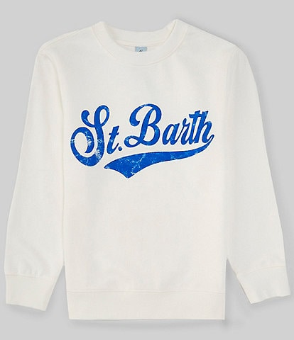 Class Club Big Boys 8-20 Long Sleeve St. Barth Terry Crew Neck Sweatshirt