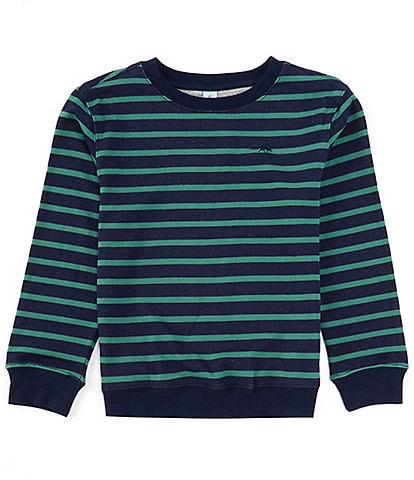 Class Club Big Boys 8-20 Long Sleeve Stripe Crew Neck Pullover