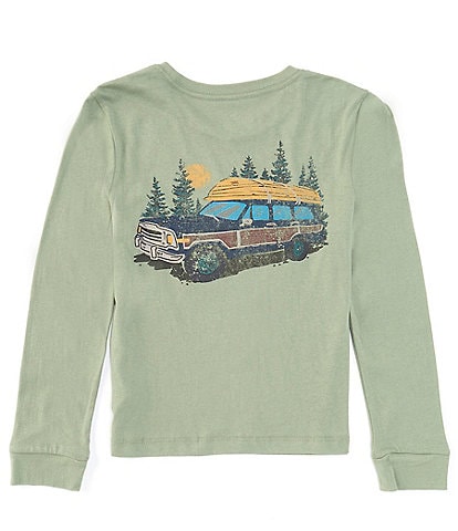 Class Club Big Boys 8-20 Long Sleeve Vintage Car Graphic T-Shirt