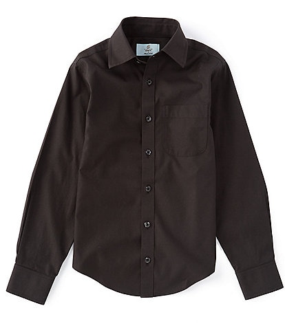 Class Club Big Boys 8-20 Non-Iron Long Sleeve Pinpoint Oxford Button Front Shirt