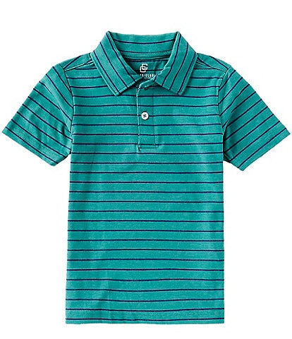Class Club Big Boys 8-20 Short Sleeve Jersey Stripe Polo Shirt