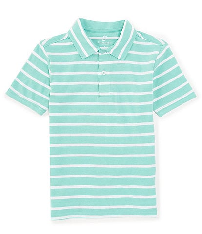 Class Club Big Boys 8-20 Short Sleeve Jersey Striped Polo Shirt