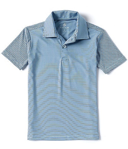 Class Club Big Boys 8-20 Short Sleeve Synthetic Micro Stripe Polo Shirt