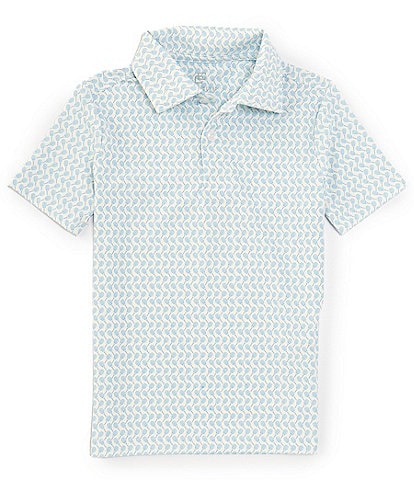 Class Club Big Boys 8-20 Short Sleeve Synthetic Tennis Racket Print Polo Shirt