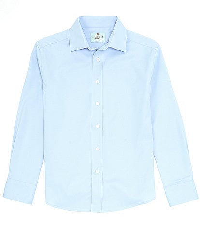 Class Club Big Boys 8-20 Long Sleeve Synthetic Button Up Spread Collar Dress Shirt