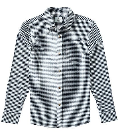 Class Club Big Boys Cool Touch Gingham Performance Sport Shirt