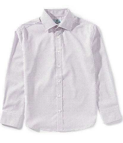 Class Club Big Boys Geo Print Button Down Synthetic Dress Shirt