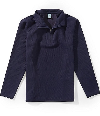 Class Club Big Boys Popcorn Texture Quarter-Zip Long Sleeve Pullover