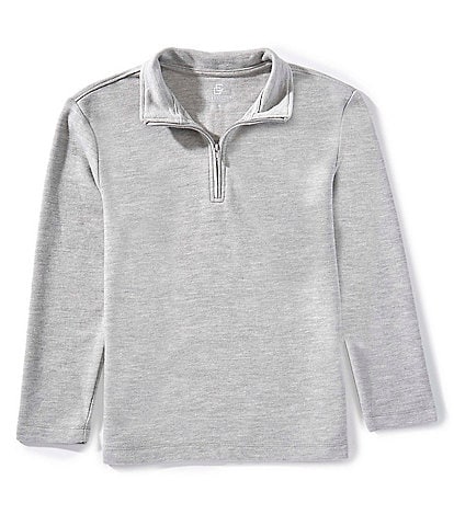 Class Club Big Boys Quarter Zip Pique Long Sleeve Pullover