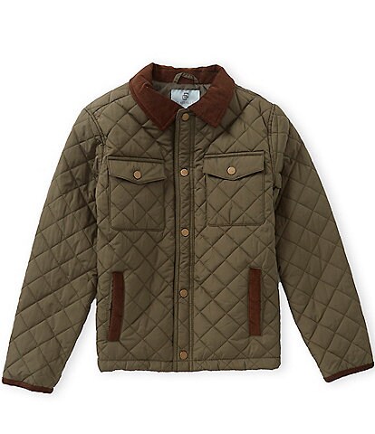 Class Club Big Boys Quilted Snap Front Barn Coat