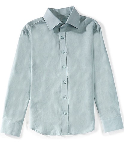 Class Club Big Boys Solid Linen Long Sleeve Shirt