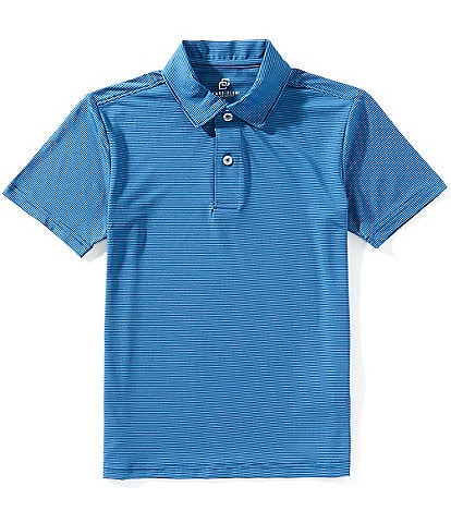Class Club Big Boys Synthetic Micro Stipe Polo Shirt
