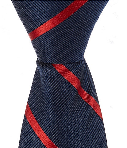 Class Club Boys 14" Bias Stripe Zipper Tie