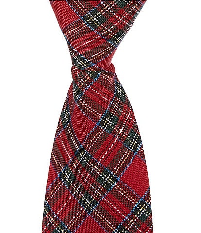 Class Club Boys 14" Plaid Zipper Tie