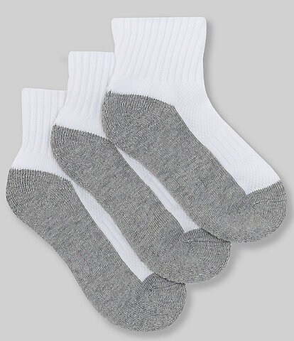 Class Club Boys 3-Pack Cushioned Quarter Socks