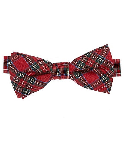 Class Club Boy's Red Stewart Bow Tie