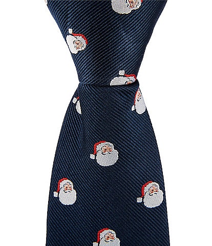 Class Club Boys Santa Face Pattern 14#double; Zipper Tie
