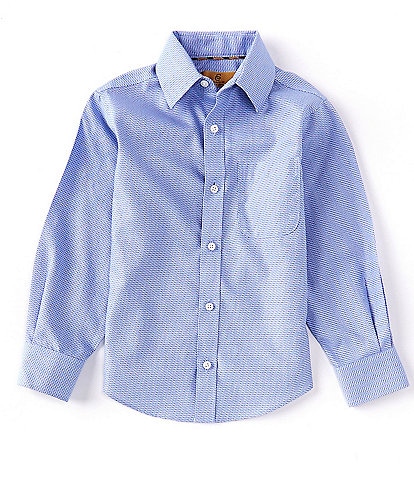 Class Club Little Boys 2T-7 Long Sleeve Texture Non-Iron Button Front Shirt
