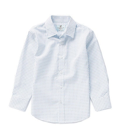 Class Club Little Boys 2T-7 Long Sleeve Geo Print Synthetic Dress Shirt
