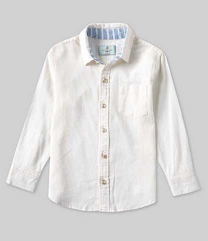 Class Club Little Boys 2T-7 Long Sleeve Linen Sport Shirt