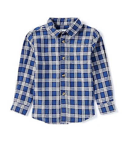 Class Club Little Boys 2T-7 Long Sleeve Plaid Flannel Shirt