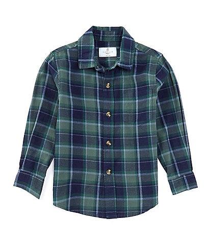 Class Club Little Boys 2T-7 Long Sleeve Plaid Flannel Shirt