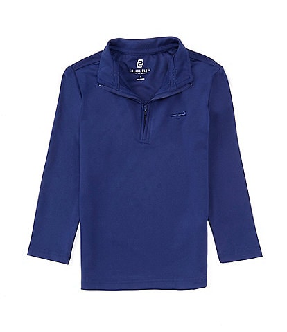 Class Club Little Boys 2T-7 Long Sleeve Solid Synthetic 1/4 Zip Pullover