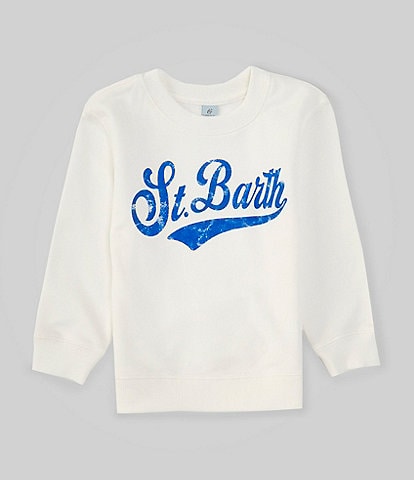 Class Club Little Boys 2T-7 Long Sleeve St. Barth Terry Crew Neck Sweatshirt