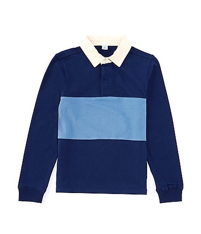 Class Club Little Boys 2T-7 Long Sleeve Wide Rugby Stripe Shirt