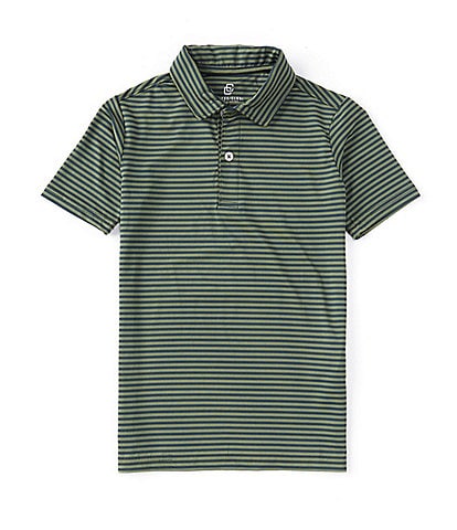 Class Club Little Boys 2T-7 Short Sleeve Feeder Stripe Preformance Polo Shirt