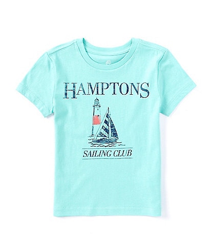 Class Club Little Boys 2T-7 Short Sleeve Hamptons Screen Print Graphic T-Shirt