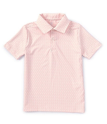 Class Club Little Boys 2T-7 Short Sleeve Turtle Print Synthetic Polo Shirt